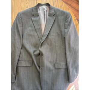 Lauren Ralph Lauren Mens 50L Gray 100% Wool Two Button Blazer Jacket